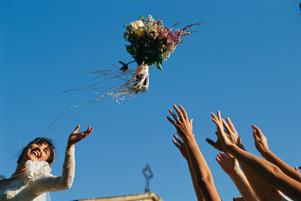 wedding photography contact Bride Throwing Flowers To Bridesmaids Pro Wedding Photographer