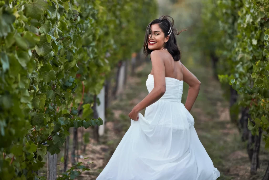 Wedding highlight films bride vineyard 1