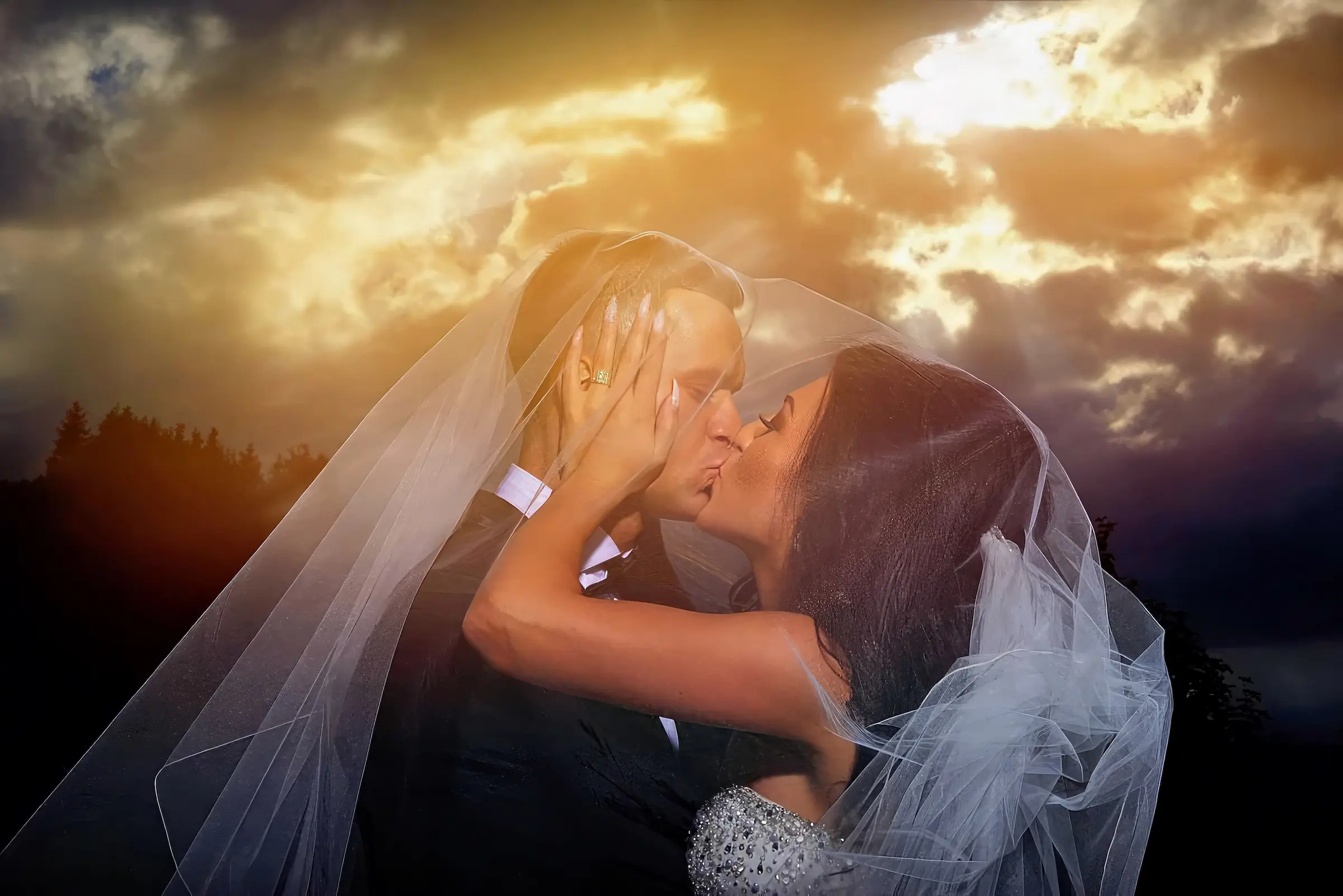 Wedding Videographer In Essex Kissing Bride